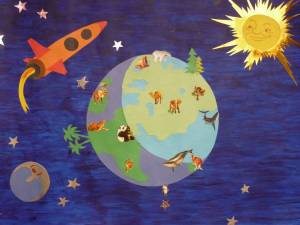 Раскраска земля планета для детей #23 #79530