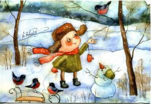Раскраска зима для детей 10 лет #9 #79864