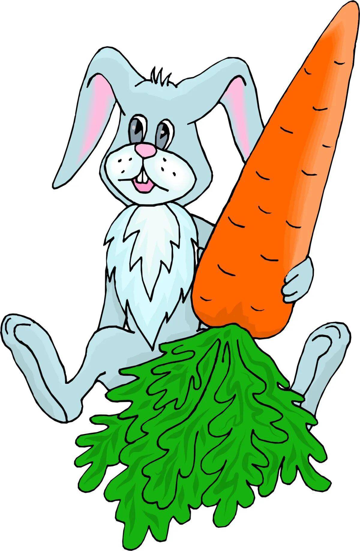 Зайка с морковкой #10
