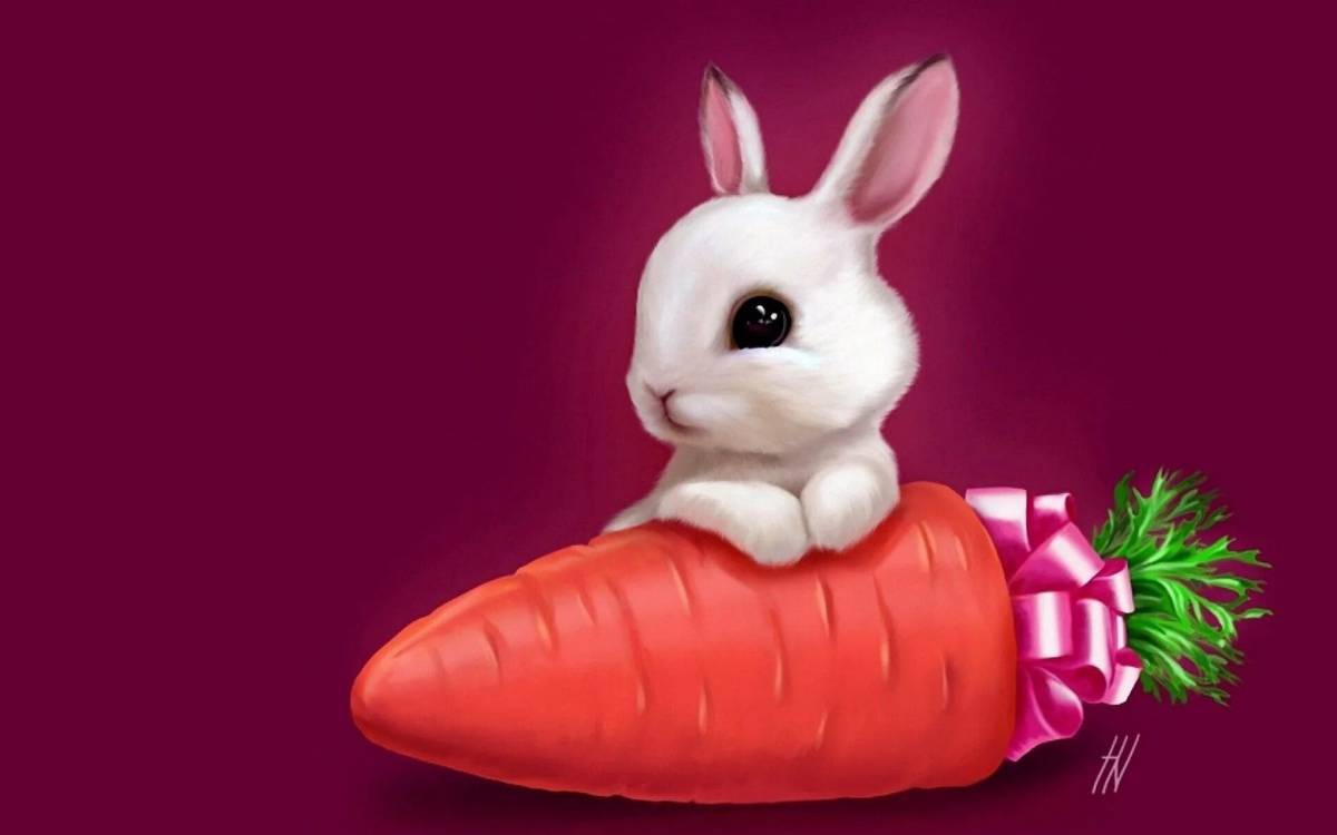 Зайка с морковкой #16