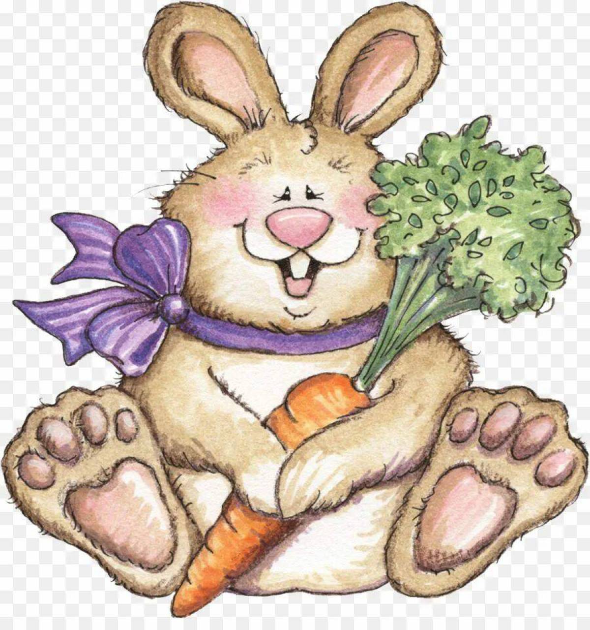 Заяц с морковкой #8