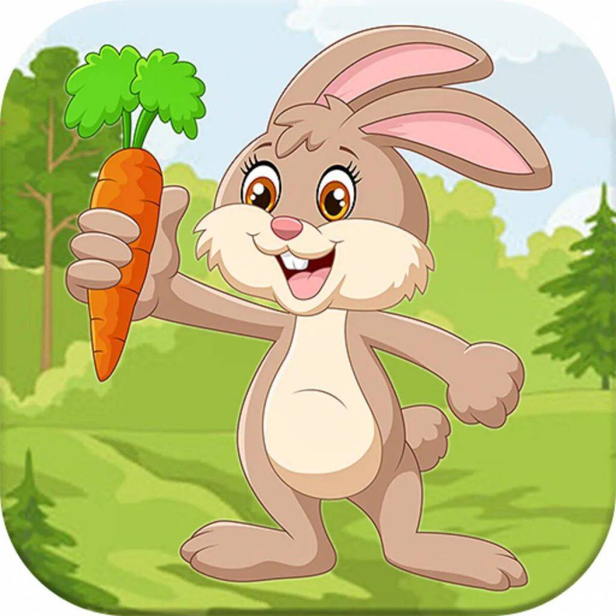 Заяц с морковкой #12