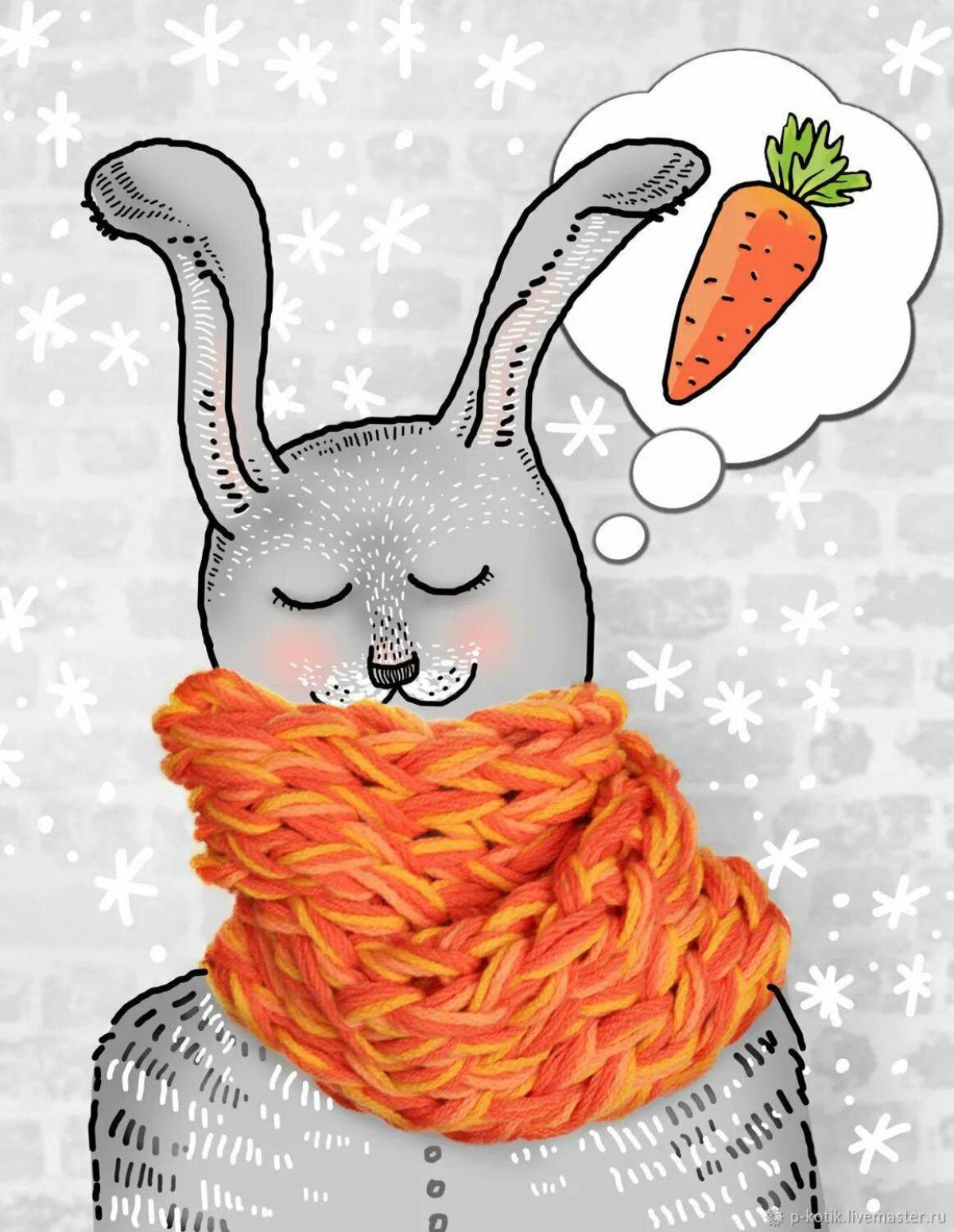 Заяц с морковкой #26