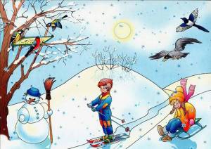 Раскраска зима для детей 5 6 лет #18 #80016