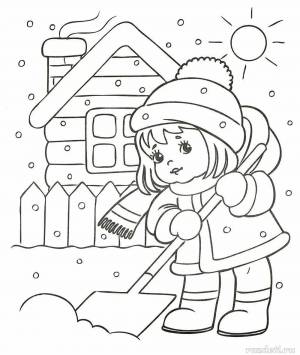 Раскраска зима для детей 5 лет #31 #80067