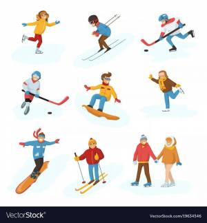 Раскраска зимние виды спорта для детей 4 5 лет #11 #80276