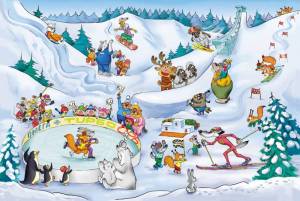Раскраска зимние виды спорта для детей 5 6 лет #27 #80330