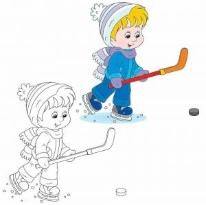 Раскраска зимние виды спорта для детей 5 6 лет #30 #80333