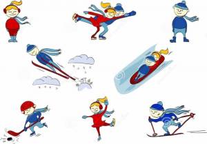 Раскраска зимние виды спорта для детей 5 6 лет #33 #80336