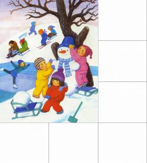 Раскраска зимние забавы для детей 3 4 года #11 #80734