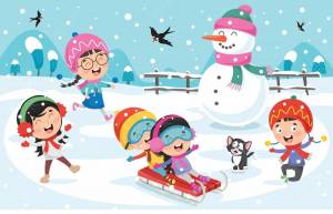Раскраска зимние забавы для детей 3 4 года #32 #80755