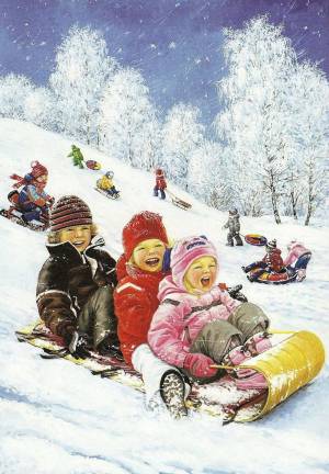 Раскраска зимние забавы для детей #3 #80904