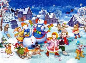 Раскраска зимние забавы для детей #12 #80913