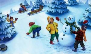 Раскраска зимние забавы для детей #36 #80937