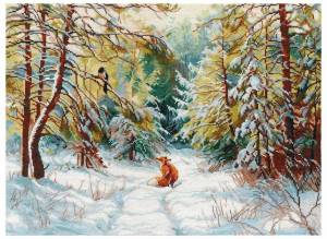 Раскраска зимний лес для детей #28 #81197
