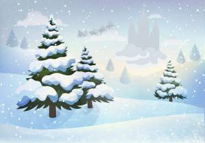 Раскраска зимний лес для детей #32 #81201