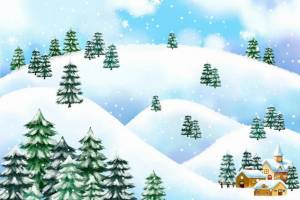 Раскраска зимний лес для детей #33 #81202