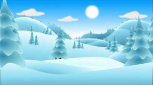 Раскраска зимний пейзаж для детей #19 #81224