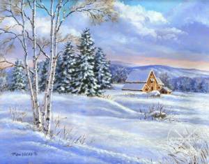 Раскраска зимний пейзаж для детей #37 #81242