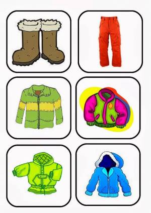 Раскраска зимняя одежда для детей #7 #81327