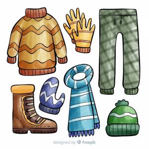 Раскраска зимняя одежда для детей #8 #81328