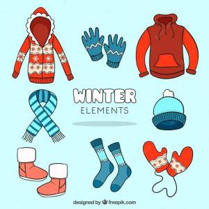 Раскраска зимняя одежда для детей #9 #81329