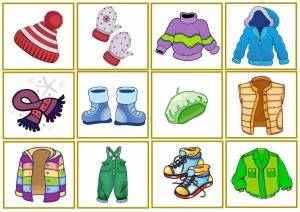 Раскраска зимняя одежда для детей #23 #81343