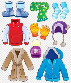 Раскраска зимняя одежда для детей #24 #81344