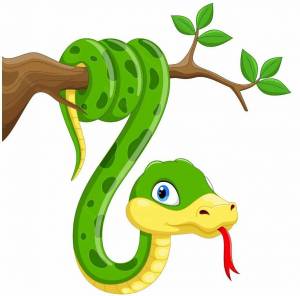 Раскраска змея для детей #7 #81867