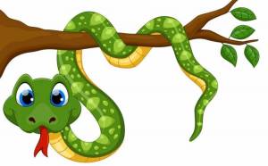 Раскраска змея для детей #12 #81872