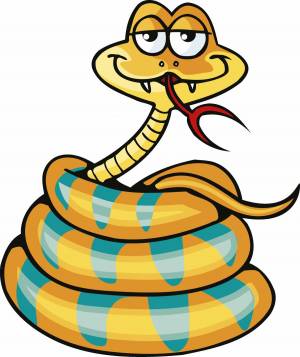 Раскраска змея для детей #17 #81877