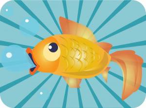 Раскраска золотая рыбка для детей #7 #82112