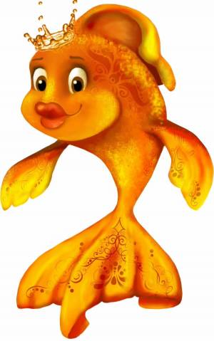 Раскраска золотая рыбка для детей #10 #82115