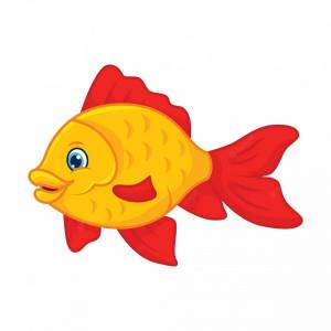Раскраска золотая рыбка для детей #11 #82116