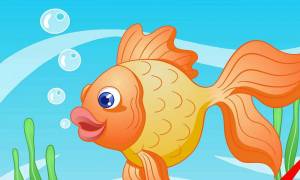 Раскраска золотая рыбка для детей #12 #82117