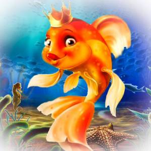 Раскраска золотая рыбка для детей #19 #82124