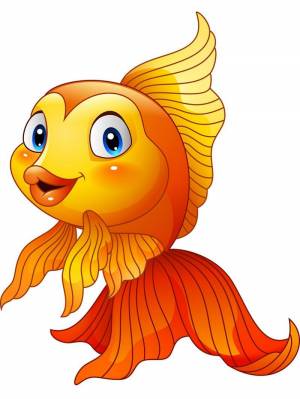 Раскраска золотая рыбка для детей #20 #82125