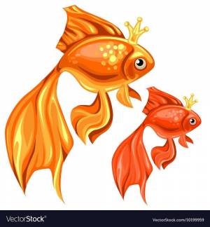 Раскраска золотая рыбка для детей #25 #82130