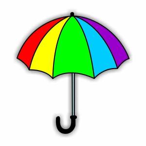 Раскраска зонт для детей #30 #82399