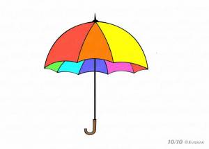 Раскраска зонтик для детей #10 #82413