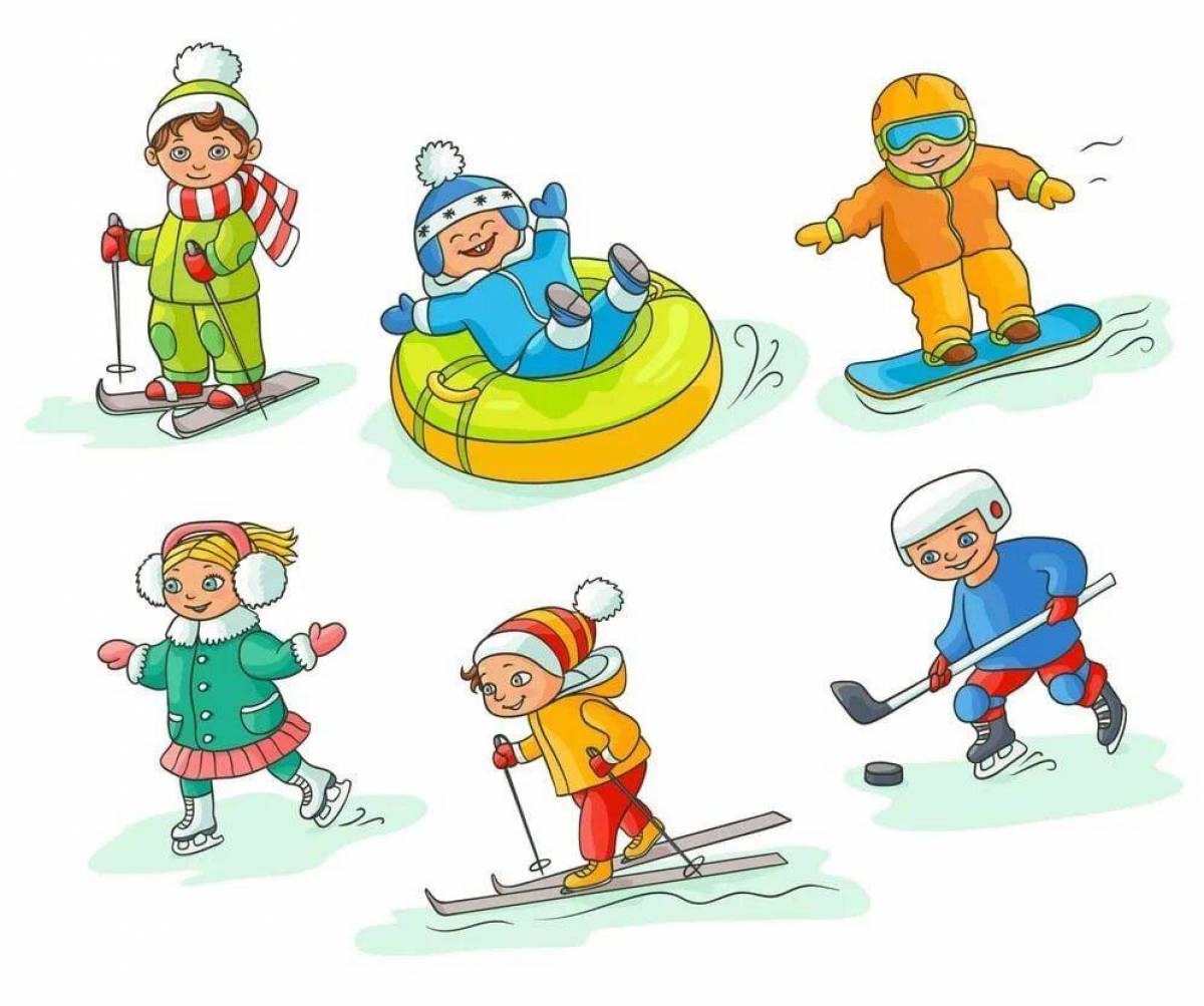 Зимние виды спорта для детей 5 6 лет #14