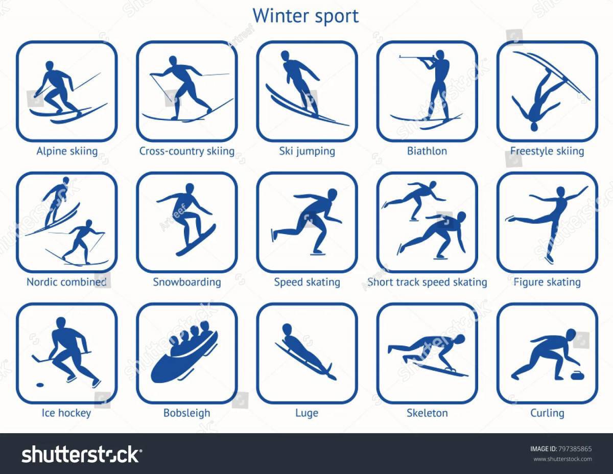 Зимние виды спорта для дошкольников #31