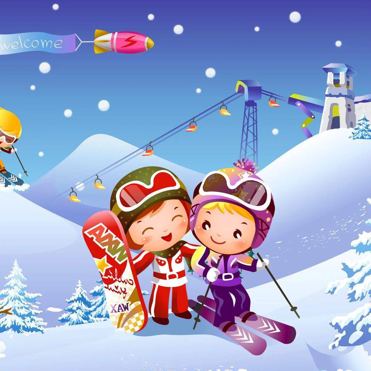 Зимние виды спорта для детей в детском саду #32