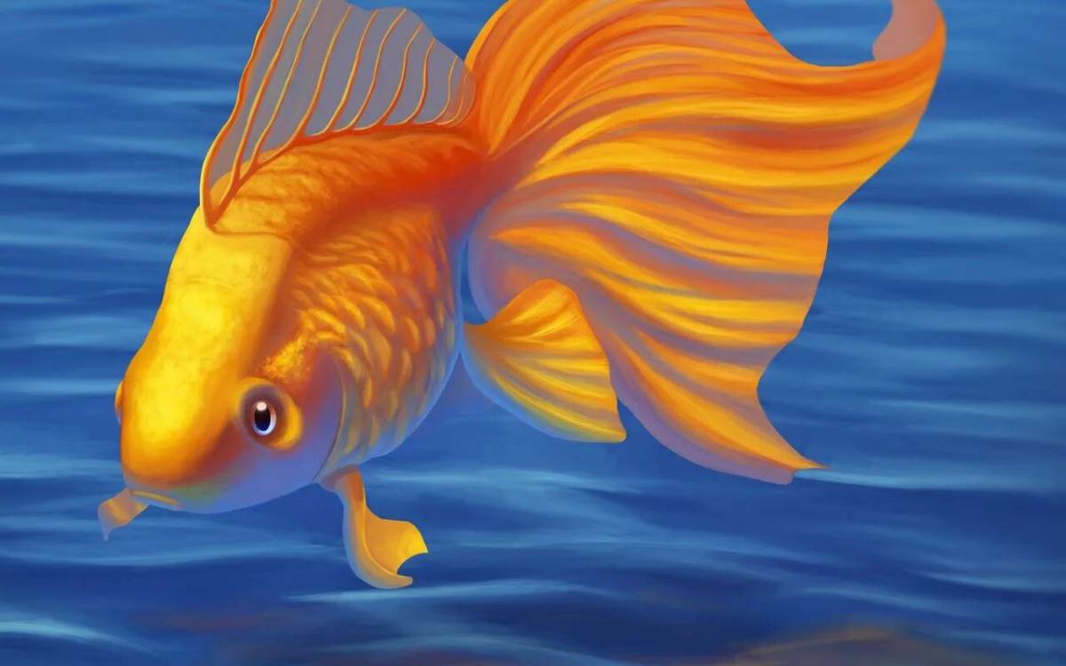 Золотая рыбка для детей #24