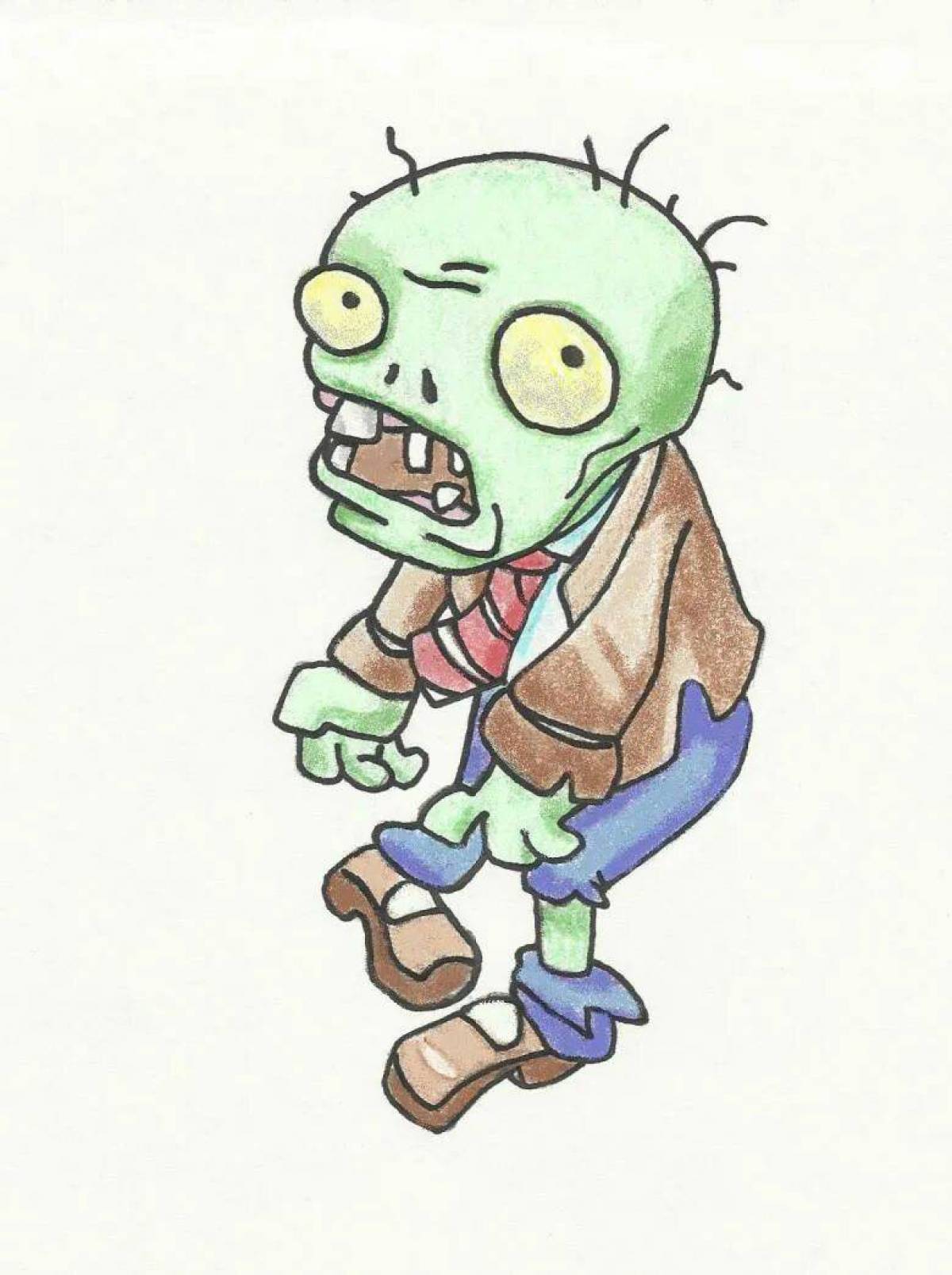 Включи зомби нарисовал. Зомби МУТАНТ из зомби против растений. Рисунки для срисовки лёгкие зомби.