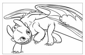 Раскраска как приручить дракона для детей #3 #85648