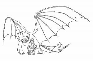 Раскраска как приручить дракона для детей #9 #85654