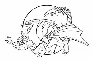 Раскраска как приручить дракона для детей #19 #85664