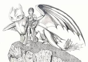 Раскраска как приручить дракона для детей #24 #85669