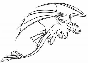 Раскраска как приручить дракона для детей #34 #85679